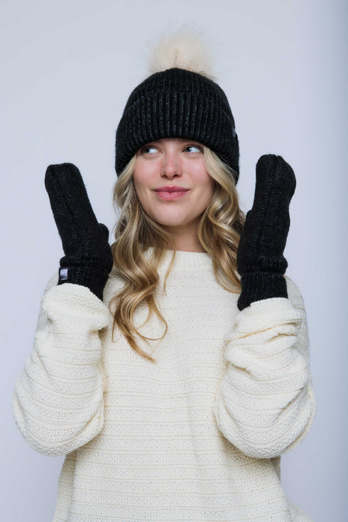 Snowflake-Lined Mitts